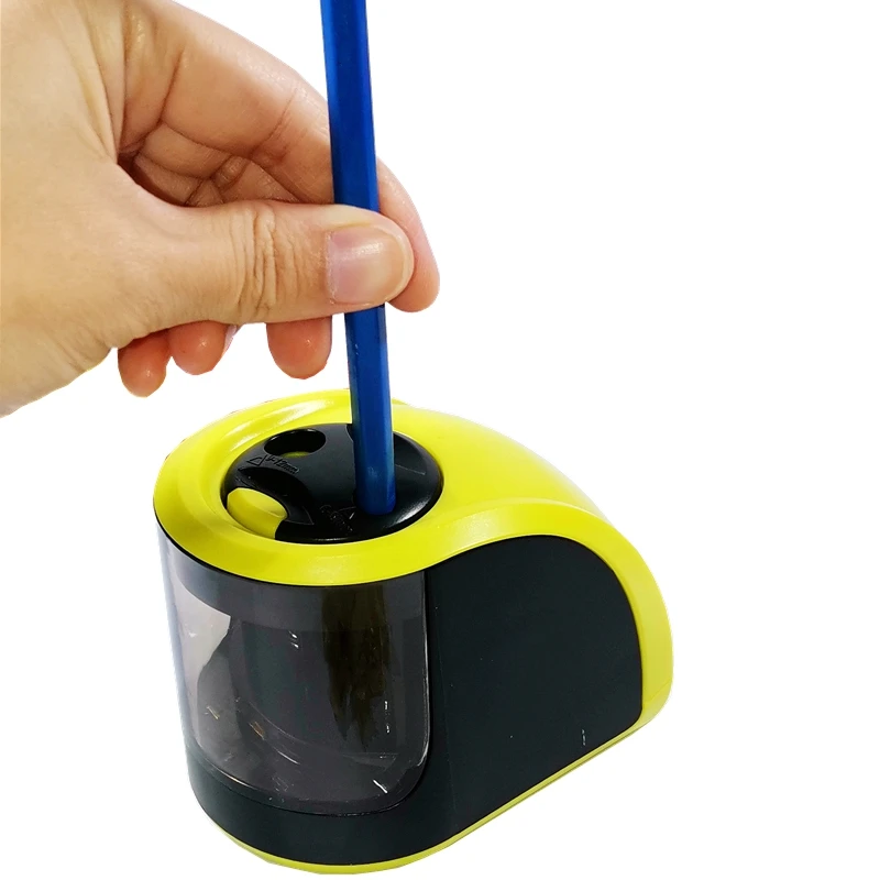 Mechanical Automatic Electric Pencil Sharpener with 2 Holes (6-8mm and 9-12mm) for Kids School Classroom