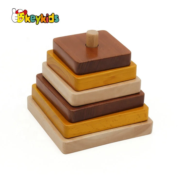 Top Sale Educational Stacking Game Wooden Baby Blocks for Wholesale W13D217B