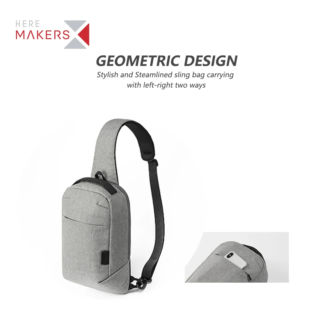 Hot sale Lightweight RPET Recycled City Sport Best girls Chest bag Daily Travel cross body Sling bag