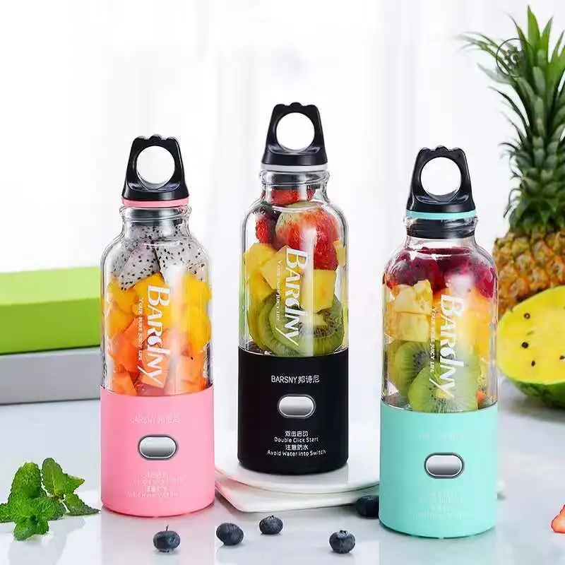 
New portable 6 blades 500ml plastic usb blender bottle joyshaker electric mini bingo juicer cup, fruit mixer,blender cup 