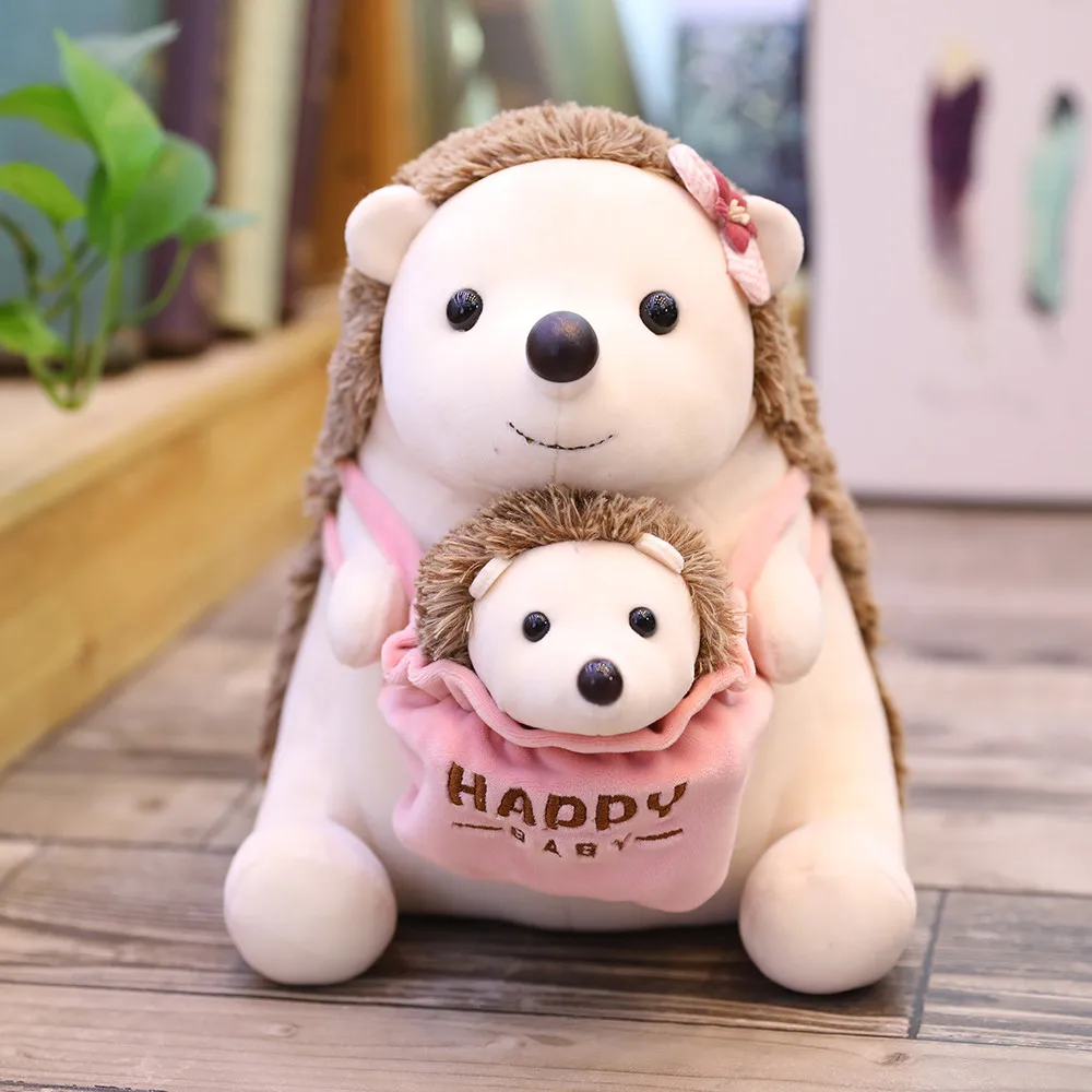 Plush double animal plush toy mother and son dolls cloth dolls Lovely  Plush Doll Bolster Pillow for Kids Birthday