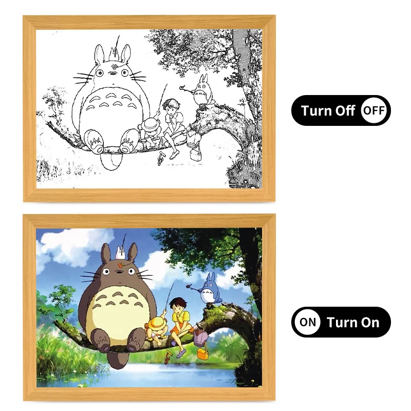 Eternal Garden Art Deco Spring Construction Theme Rectangle Shaped Color Changing LED Light with Horizontal Pattern