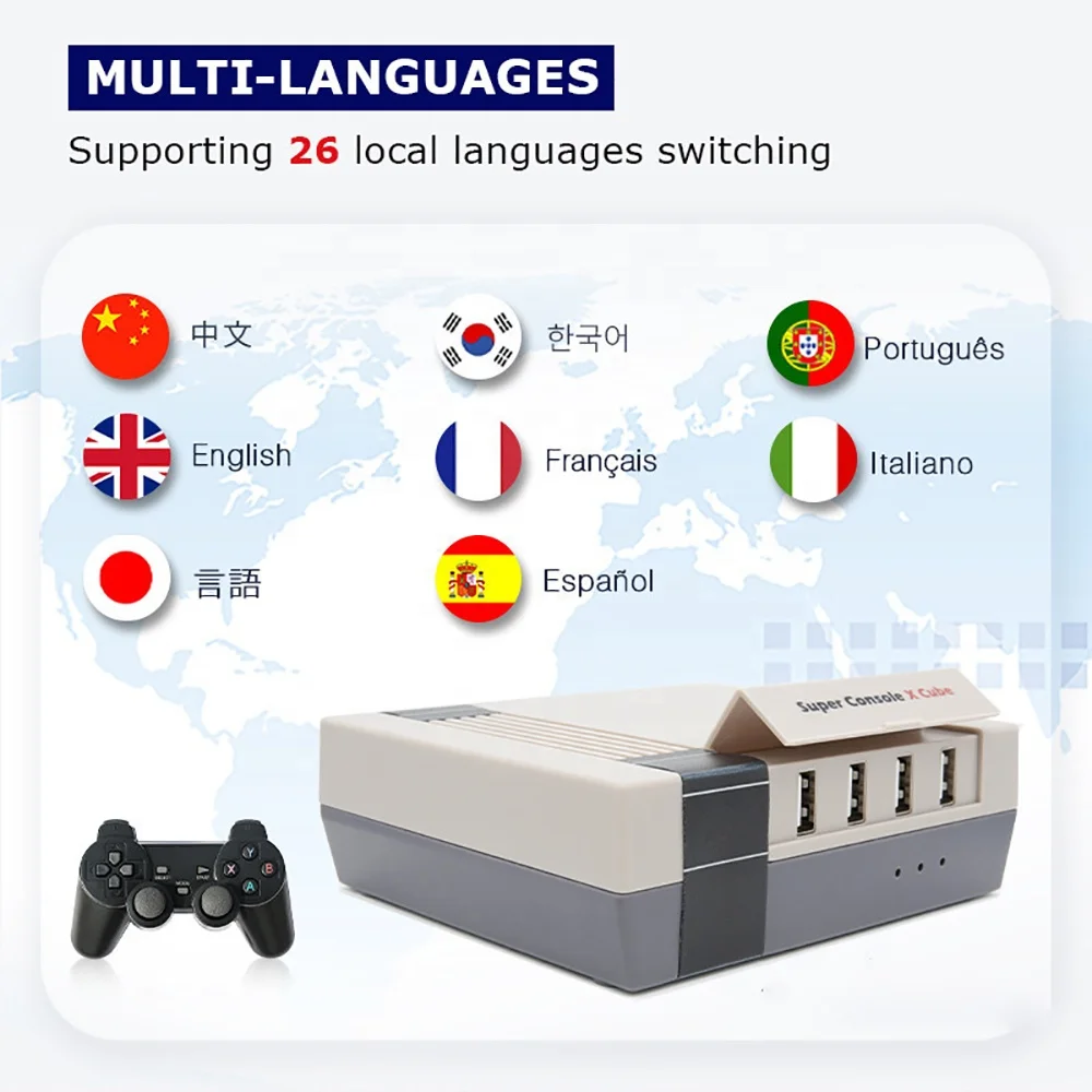 2022 Cheap Newest Super Console X Cube 64GB/128/256GB TF Card 33000+/50000 Classic Games Video Game Console