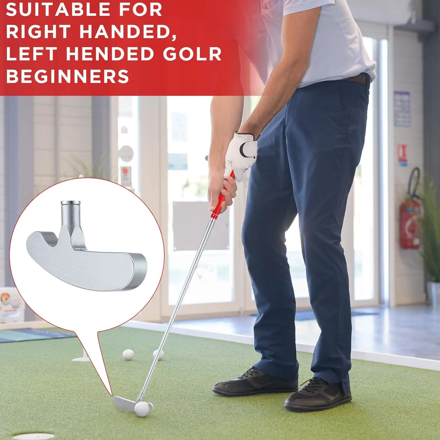 3 OEM double-sided high-quality adjustable golf putter training AIDS alloy golf clubs mini golf putter with 6 balls.
