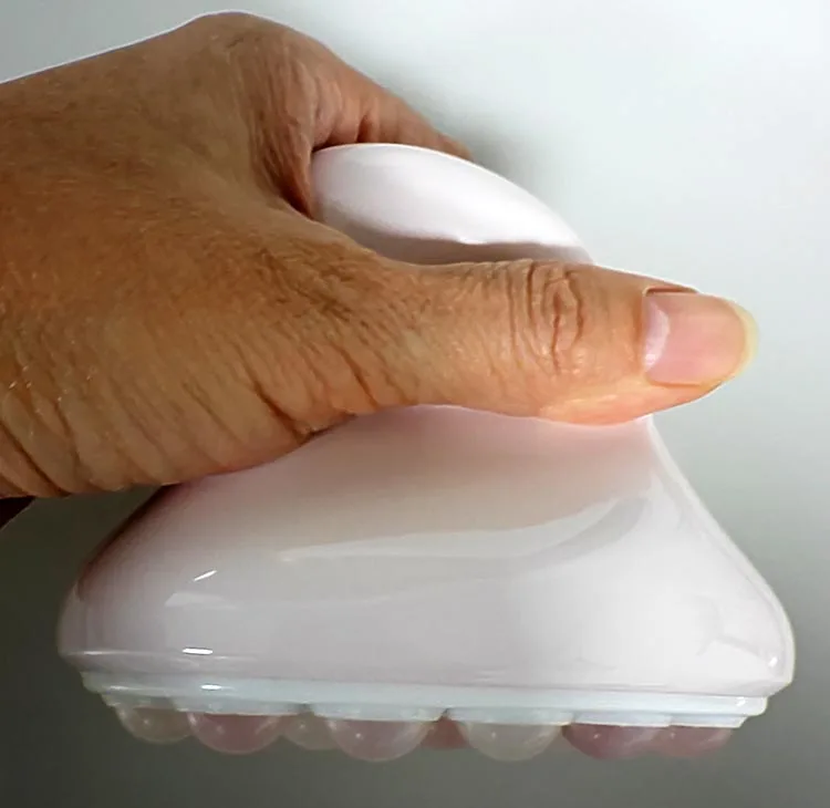 2025 New Design healthy care big gua sha jade roller bead Iron body massage tools for beauty facial spa shower