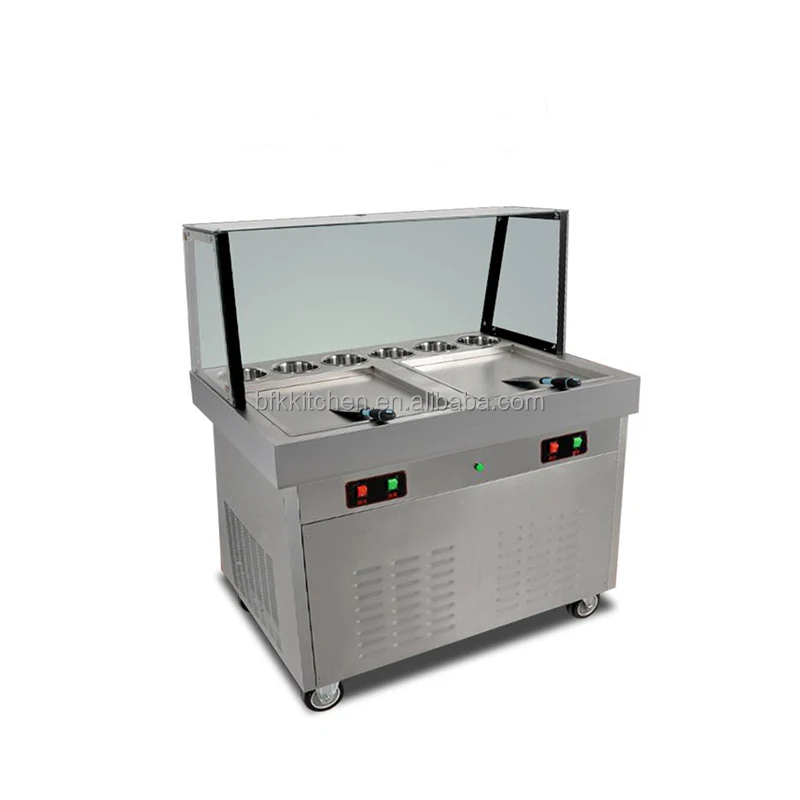 New Arrival Double Square Pan Fried Ice Cream Machine