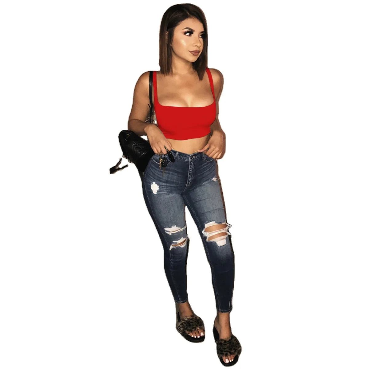 
Factory Direct Supply of Summer Womens Sling Umbilical Vest 