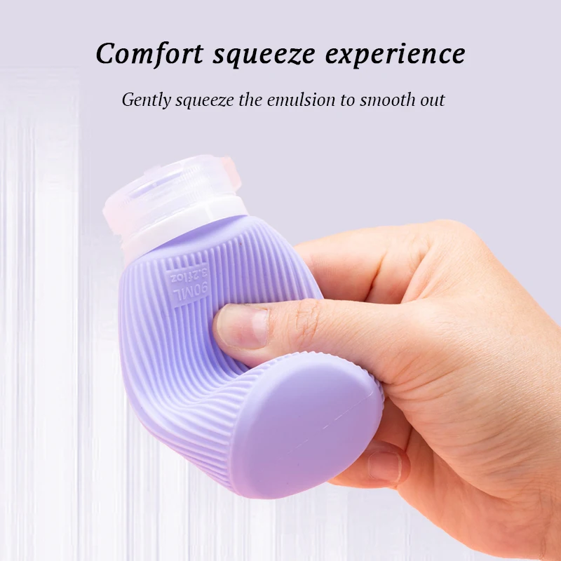 Silicone Travel Containers jar for Toiletries,Leak Proof Refillable Shampoo And Conditioner Travel Essentials toiletry Bottles