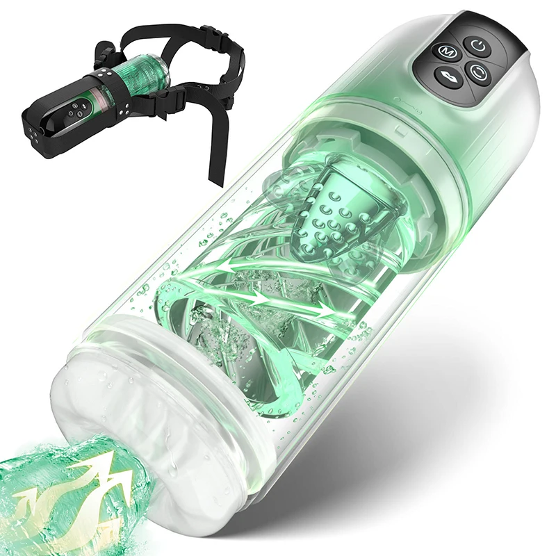 Male Masturbator Stroker Machines Automatic Thrusting 7 Rotating Sucking Vibration Modes Masturbation Cup for Man Massage