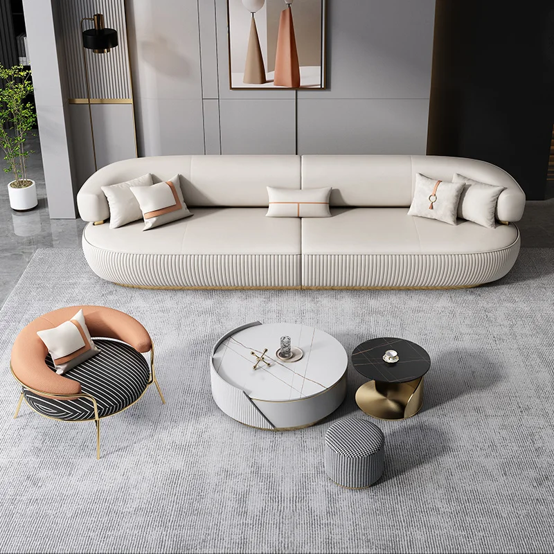 Furnistyle High Quality Italian Living Room Furniture Luxury Brand Sofa Wholesale Fashion Royal Furniture 7 Seater Sofa Set