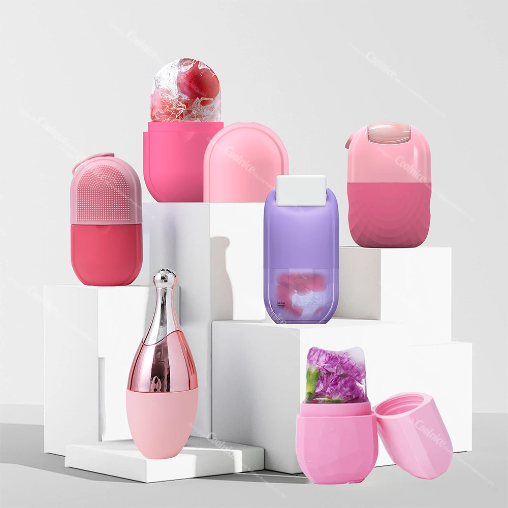 Custom Logo Gifts New summer Cooling beauty facial ice roller ice face eye massage diamond silicone face ice roller wholesale