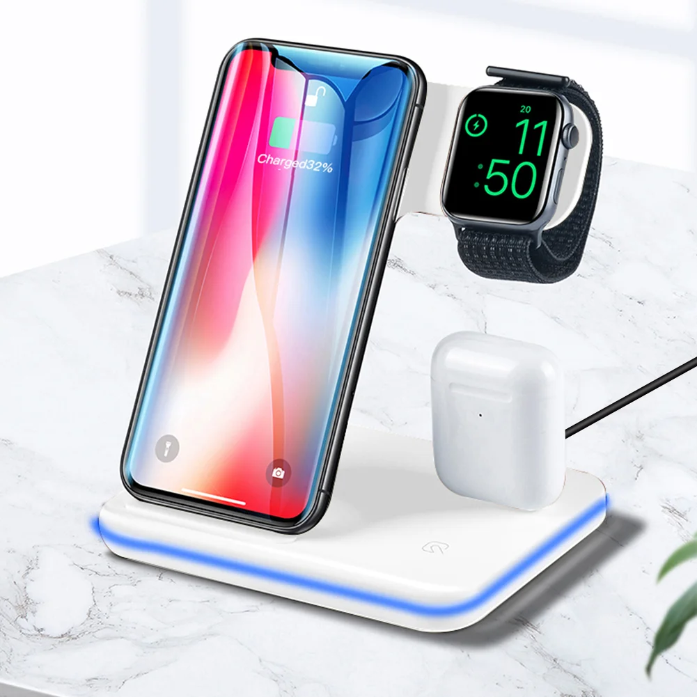 gadget 2022 15W Wireless Charger USB C Ultra Slim 7.5W Qi Charger for earphones smart watch and all qi enabled phones