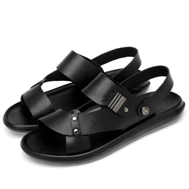 Sandalias Zapatos Cheap Price Fashion Rubber Outsole Summer Beach Comfortable Leather Sandals Men