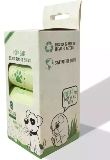 pet poop waste disposal bag biodegradable compostable degradable dog poop poo pop bag cornstarch poop bag for dog custom label