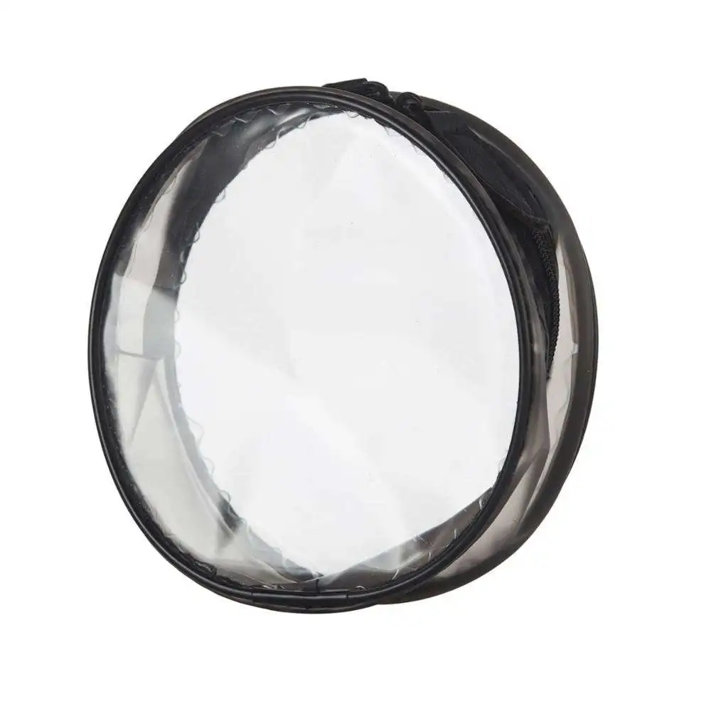 High Quality Customized Circle Shape Zipper Transparent Cosmetic Pouch