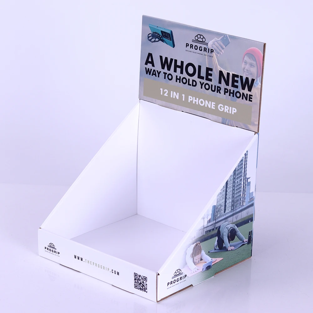 Cardboard Showcase For phone charger Display Counter Cell Phone Accessory Counter Display stand