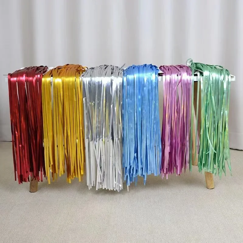 1*2M Birthday Wedding Adult Anniversary Decor Bachelorette Party Backdrop Curtains Glitter Gold Tinsel Fringe Foil Curtain