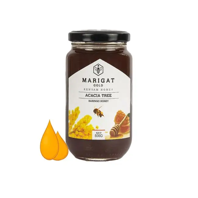 
Marigat Gold Kenyan Honey Acacia Tree 500g Jar Glass For Honey Large Honey Jar 