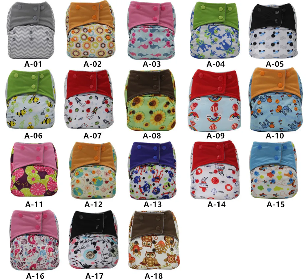 Hot Sell Washable Cloth Baby Diapers Reusable Diapers Bamboo Charcoal Cloth Diaper