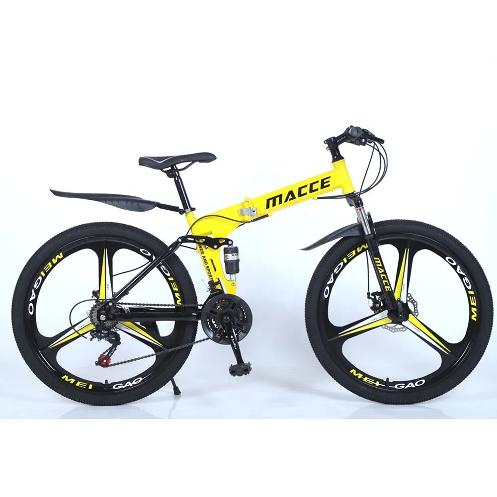 China CE Trekking MTB Mountain Folding Bicycle 21/24/27/30-Speed Bike Front Rear Disc Brake Foldable Cycle Leisure Mountainbike