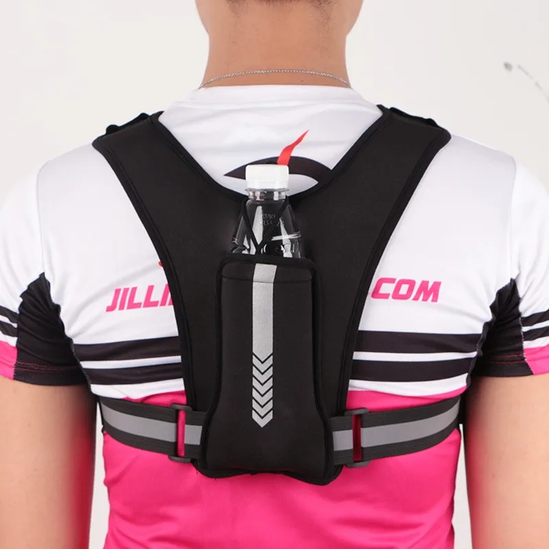walking reflective vest Running Backpack Vest Cell Phone Chest Harness Bag