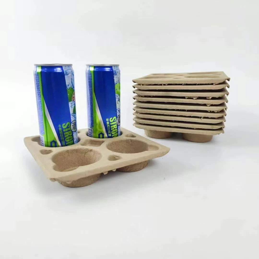 Wine bottle eco packaging recycle paper raw material environmental friendly box inserts protect your products paper pulp