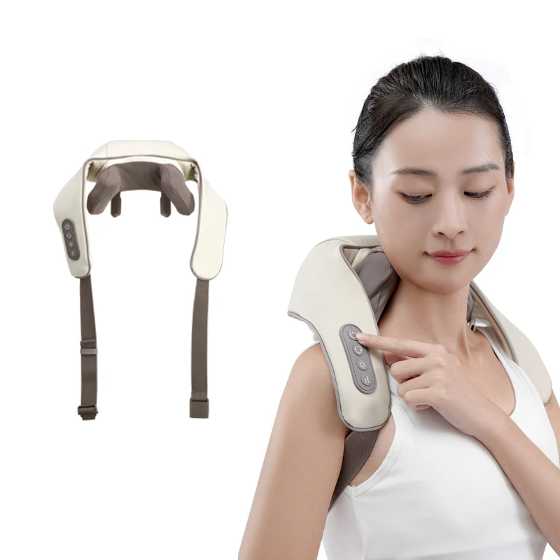 Best selling massage products electric heating back portable massage shawl abdominal full body neck and shoulder massager