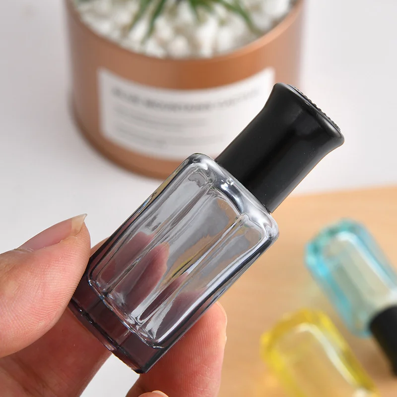 Reusable oil bottle High quality 3ml6ml9ml12ml empty essential oil octagonal bottle glass