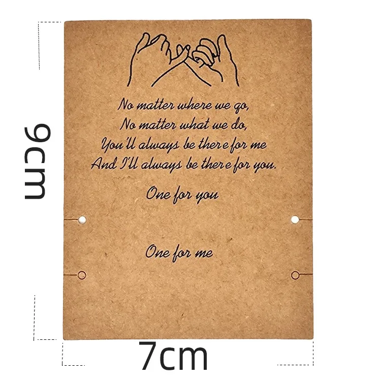  Custom Natural Color Kraft Cards Best Friends Sister Mommy Jewelry Cards Brown Paper Cards Gift Packing Accessories.jpg