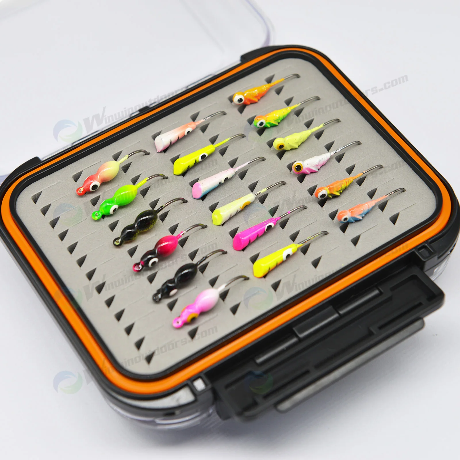 Lead Ice Fishing Jig Box ,Winter Mini Lead Ice  Jigs, Ice Fishing Jig Head Hook Lure