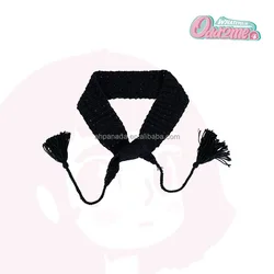 Hippie Hair Bandana Knit Headband with Long Tassel Crochet Head Wrap Boho Fashion Hair Accessory Women Knitted Head Ba