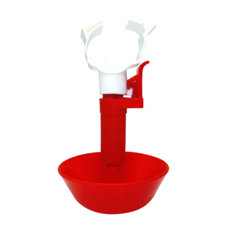 Square Plastic Nipple Drinker with Drip Cup Automatic Poultry chicks Quail Nipple Drinker Farming Equipment