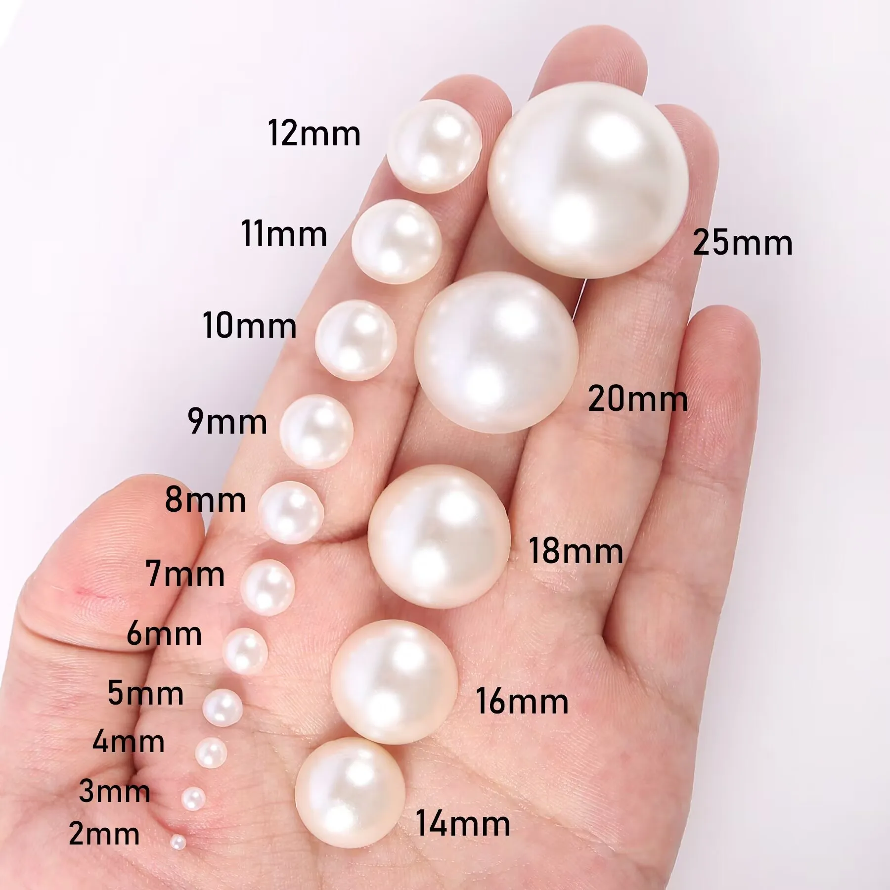 Half Round ABS Imitation Pearl Beads Loose Plastic Acrylic Beads Necklace Bracelets Handmade For DIY Jewelry Components Making