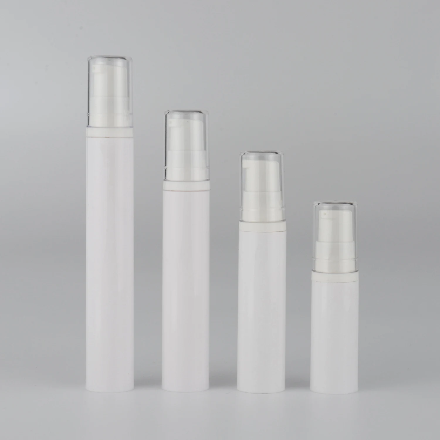 In stock 5ml 10ml 15ml 20ml Mini Atomizer white head Mist Airless Spray Bottle Packaging Cosmetic Airless Pump Bottles