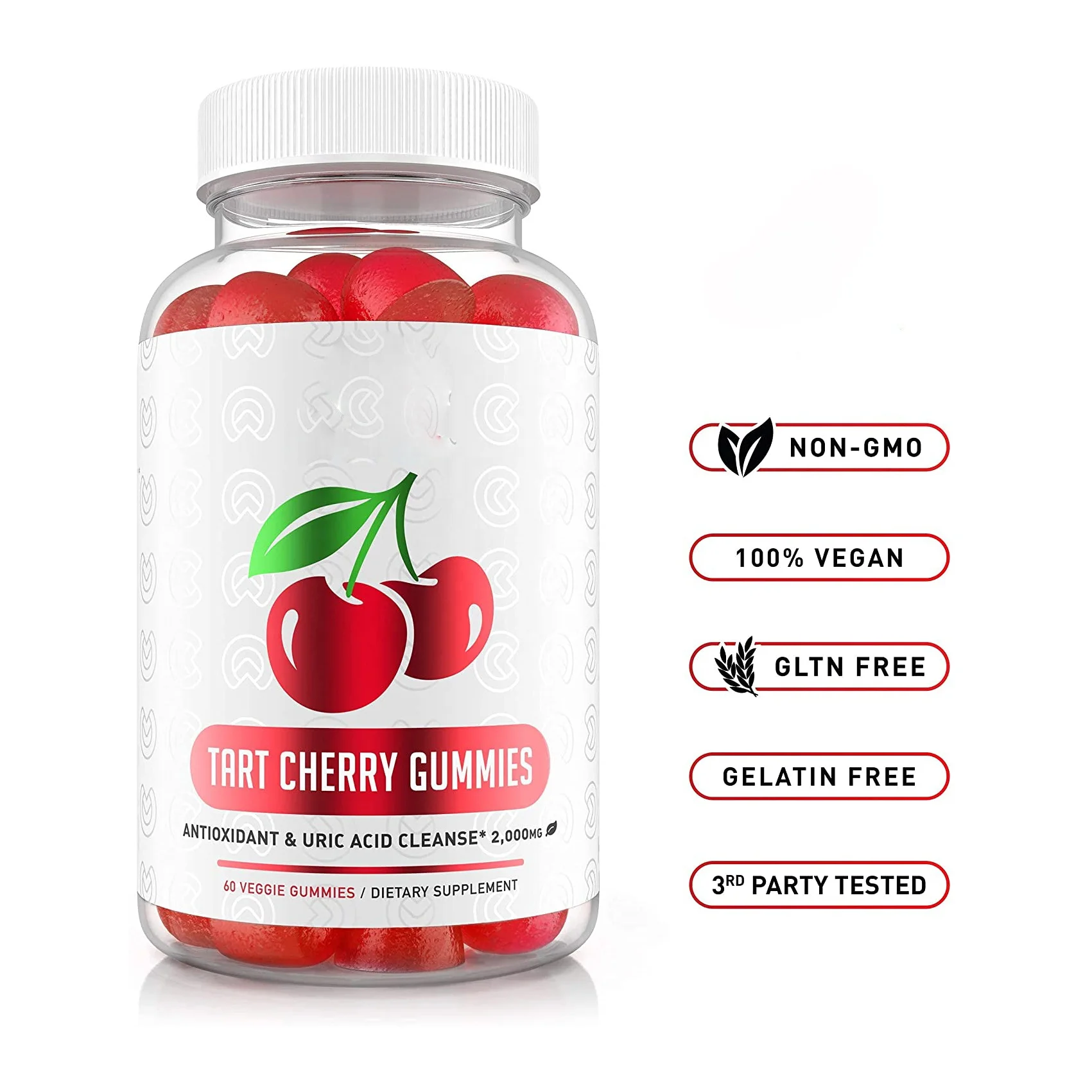 Оригинальный производитель жевательные жевательки Экстракт Вишни RawTart улучшенная очистка мочевой кислоты мощный антиоксидант с поддержкой суставов 60 штук