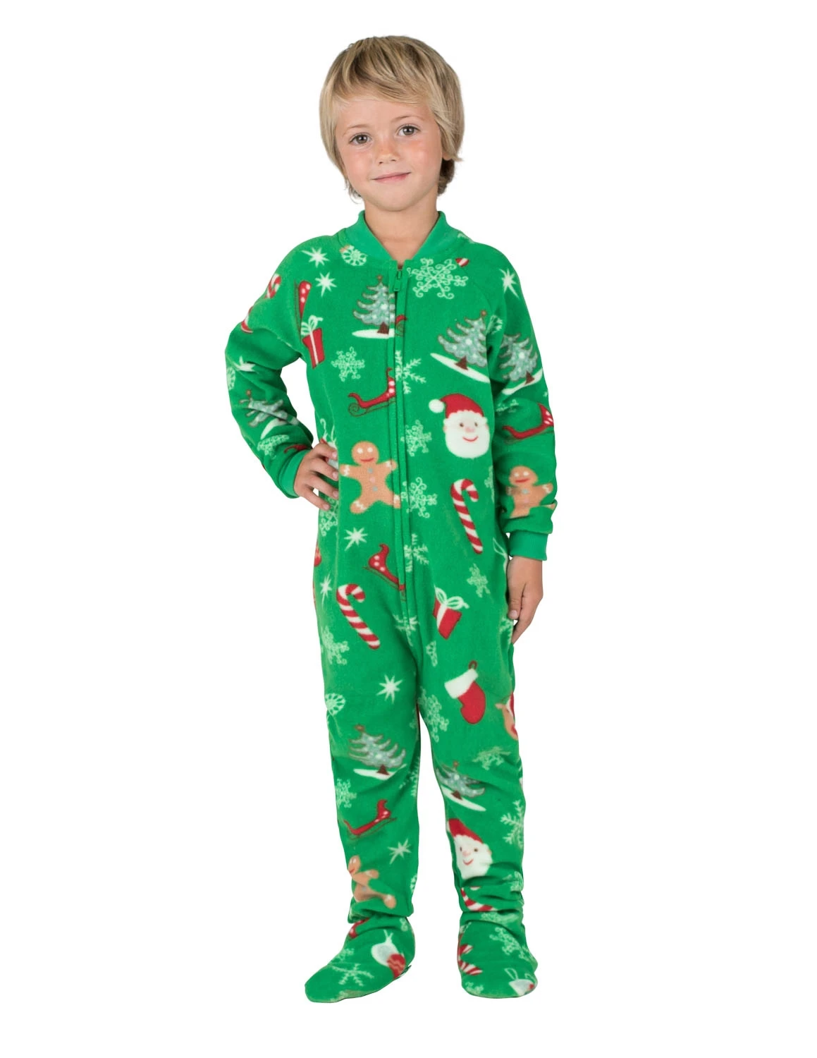 RTS Poly Polar Fleece Family Matching Baby and Toddler Pajamas for Christmas