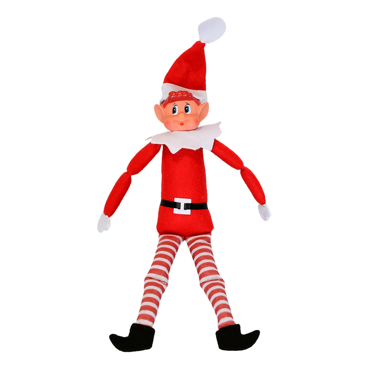 2024 New Christmas Gifts 40cm Elf on shelf Doll Long-Leg Hanging Ornaments Christmas Plush Dolls