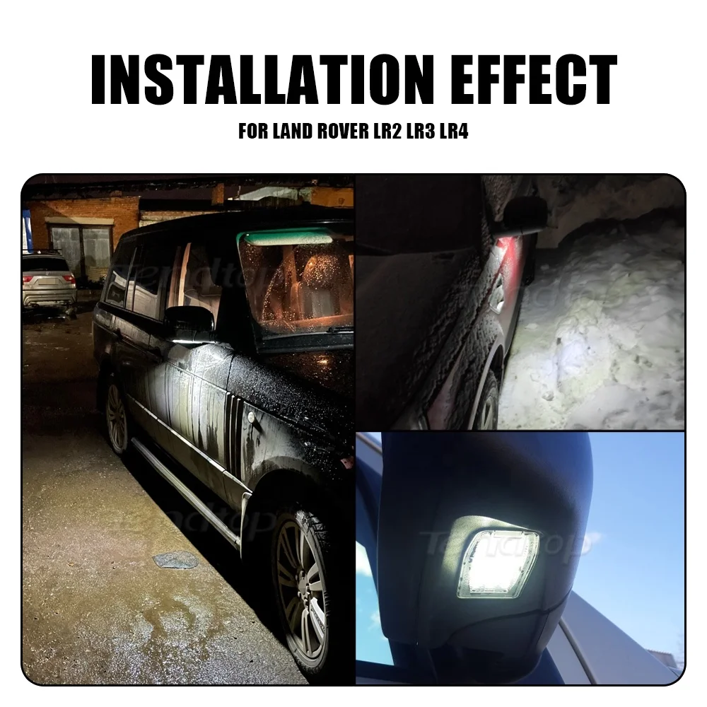 Led Under Side Mirror Puddle Light For Land Rover Range Rover 2005-2012 Range Rover Sport 2006-2013 LR2 LR3 LR4 L322 Freelander