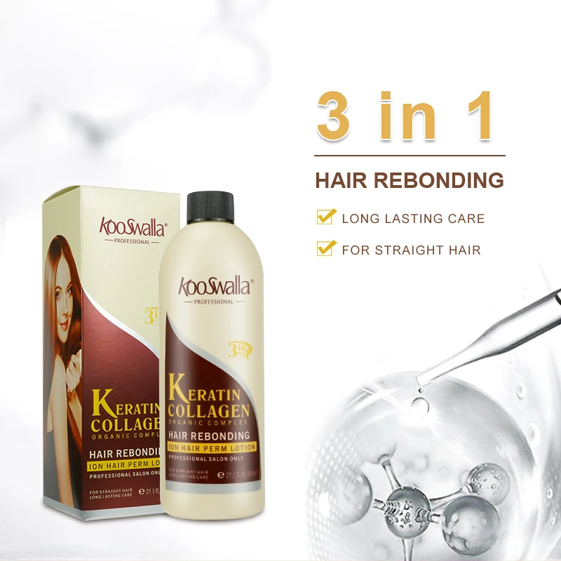 KooSwalla Australian Hair Straightening Perming Cream Brands Best Permanent Keratin Collagen 3  in 1Hair Rebonding Treatment