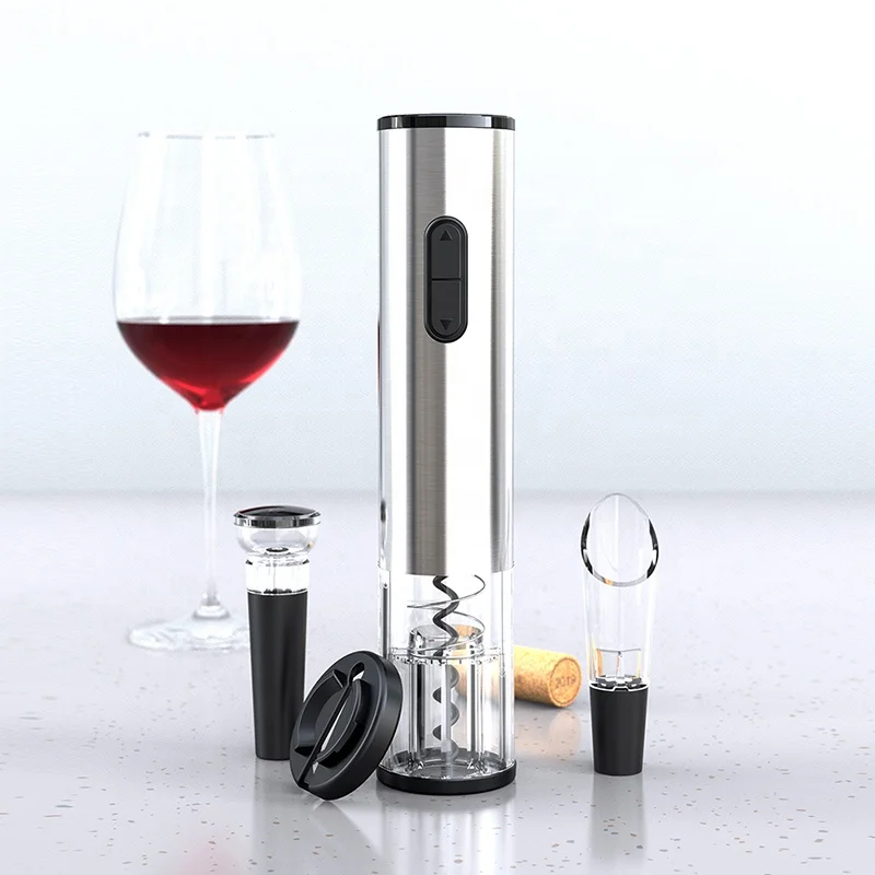 Hot Selling One Touch Electric Wine Corkscrew Opener With Foil Cutter
