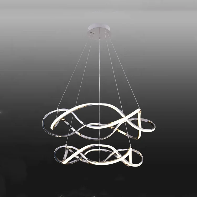 Hot Sell Home Decor Ceiling Light Lamp Chandelier Golden Aluminum Intelligent Led Pendant Luxury Gold Chrome 80 Wall Mount 13500