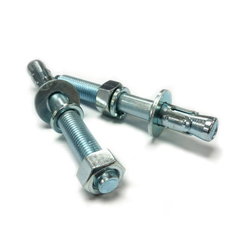 China Supplier Wall Anchors Wedge Anchor Bolt Carbon Steel Expansion Anchor Bolt and Nut Through Bolt
