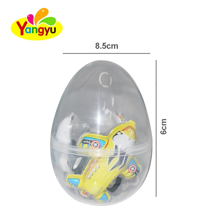 New candy toy beach pull back plane in egg