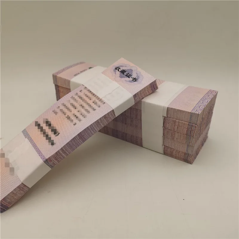 Custom collectibles anti-counterfeiting fluorescent watermark paper certificate with line security paper certificate printing