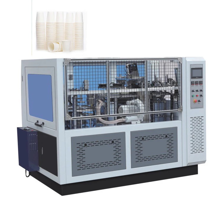 Semi Auto Small Paper Lunch Box Cups Trays Bags Making Machine 90PCS Automatic Collecting 200 Pcs/min Production Capacity Drinks