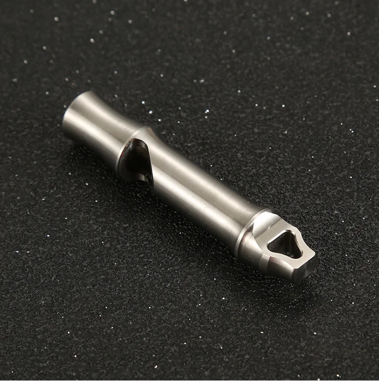 Aztec Death Whistle Creative Outdoor Titanium Alloy High-Frequency Pop Whistle Pure Titanium Camping Lanyard Seeker Raw Whistle