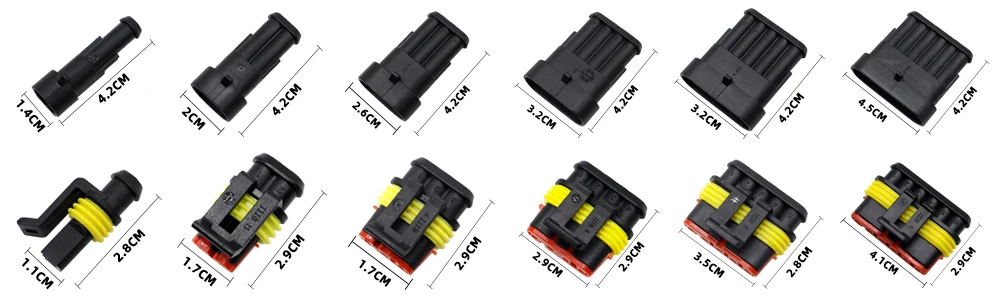 Car Waterproof Male Female 1.5 Tyco Amp Connector 1 2 3 4 5 6 Pin Wire Automotive Electrical Connector auto wire harness