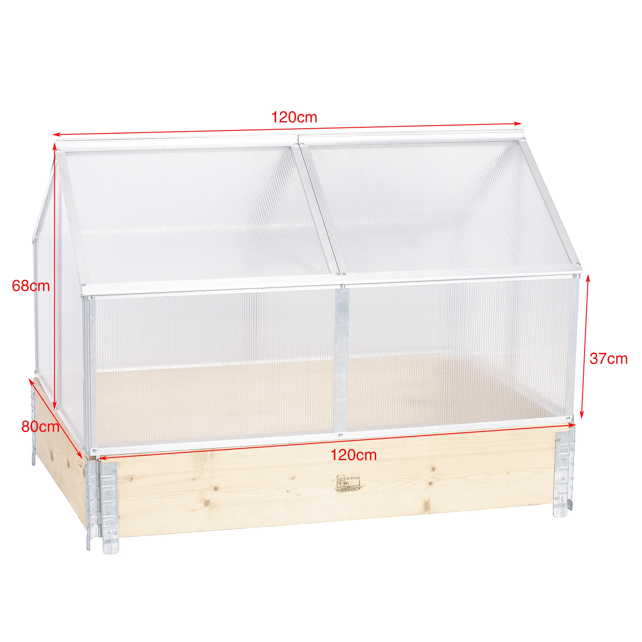 Aluminum with PC Sheet Garden Portable Cold Frame Mini Growing Greenhouse for planting bed