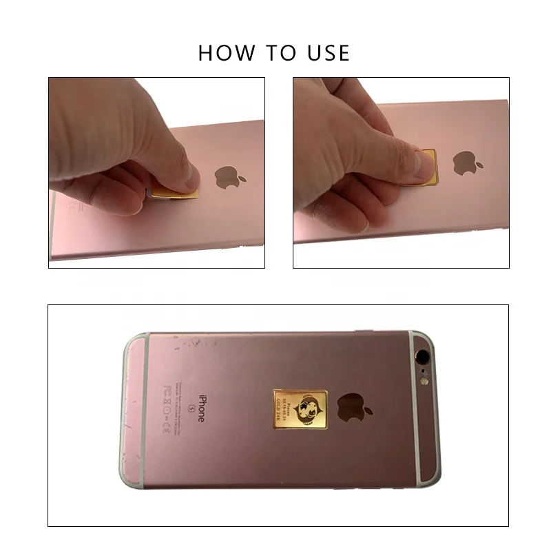 24k golden emf anti radiation 5g emf emr anti radiation sticker anti slip stickers for mobile phones