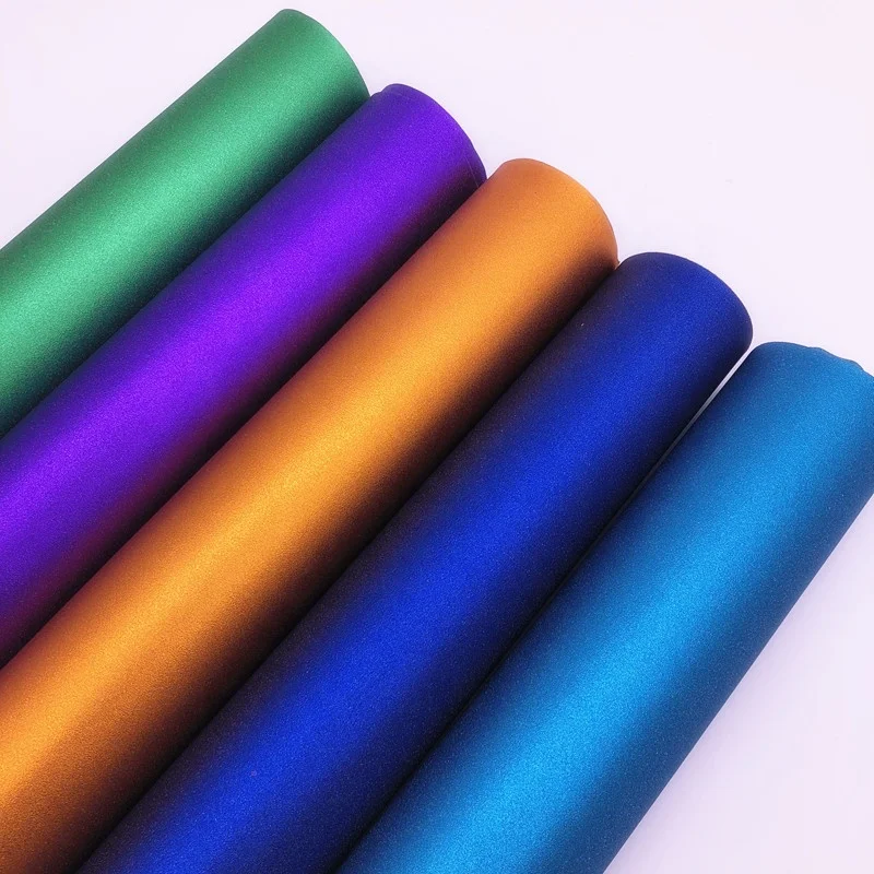 (BY6283) Metallic Vegan Faux Leather Fabric For Bags